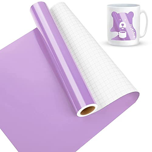 Lya Vinyl Vinilo adesivo 30,5 cm x 457,5 cm pellicola adesiva viola chiaro, vinile viola chiaro per La maggior parte delle macchine da taglio per Regali Fai Da Te, Tazza, Finestra, Ceramica, Plastica