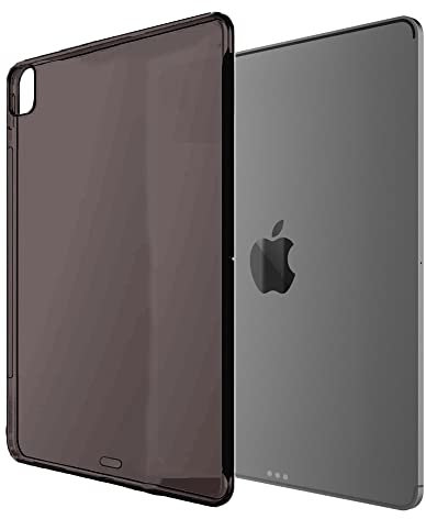 Asgens Black Clear Case for iPad Pro 11, Apple Pencil Charging Support Slim Lightweight Soft TPU Silicone Shock Absorption Protective Cover for iPad Pro 11 2021
