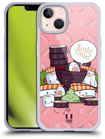 Head Case Designs Grupo de Sushi Tiempo de Sushi Caso Funda de Gel Suave Compatible con Apple iPhone 13