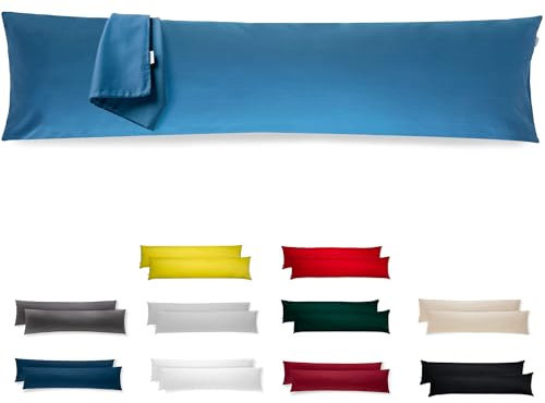 Seitenschläferkissen Bezug 40 x 145 Mikrofaser Premium 2er Set Kissenbezug Deko für Kissen Bett/Sofa Stoff Weicher Resistent Hypoallergen Anti-Milben Kopfkissenbezug Verdecktem Zip Voll Waschbar