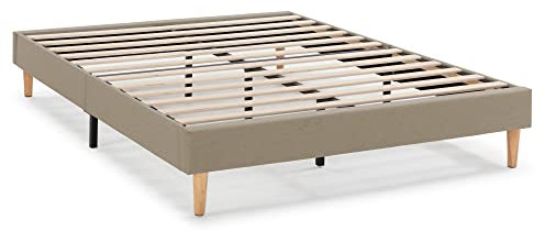 HOMN LIVING Sommier tapissier Aura 160x200 cm Beige, Hauteur 30 cm