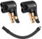 JIZZU Autoventil Adapter Messing, 2 Stück Reifenventil Adapter 8 MM, Schlauch für Reifenfüller 17.5 CM, Reifenluftfutter, Französisches Ventil Adapter, Reifenfüllschlauch, Auto Reifen Air Chuck