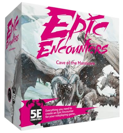 STEAMFORGED GAMES | Epic Encounters: Cave of the Manticore | Begegnungsset mit manticore und Abenteuerinhalt | 2+ Spieler | 120-360 Minuten