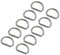 QUARKZMAN 10mm D Ring x 50Stk Halbrund Ungeschweißt für Schlüssel und Schürzenbänder [Silber Ton]
