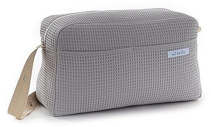 mi bollito – Bolso para Carrito de bebé. Bolsa organizadora práctica, Elegante y Multifuncional de Gran Capacidad. Producto Fabricado en España. (Gris Claro)