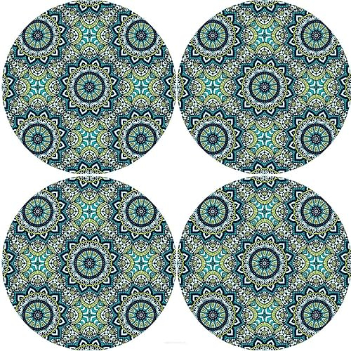 Bertoni Tischsets 4 Stück Aus Filz 4D Filzset Rund Filzuntersetzer Platzsets 33x33x1 cm Anais