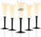 Lot de 100 Flutes Champagne Plastique Lavable et Réutilisable 14cl - Verre Plastique 100% Recyclable, Grande Stabilité, Rigidité Design Élégant - Parfait pour Anniversaire, Mariage (Noir)