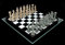 Juego de ajedrez mitología griega blanco gris - Juego de ajedrez de cristal de tablero de ajedrez Figuras Historia Antigua