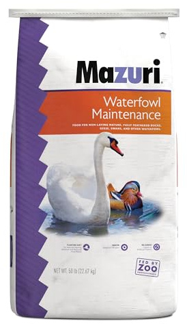 Mazuri Waterfowl Maintenance Food for Ducks and Geese | 50 Pound (50 LB) Bag