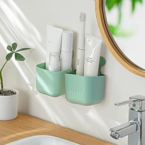 MORNITE Magnetischer Stifthalter, Aufbewahrungsregal, magnetischer Korb, Spind, Organizer für Stift, Halter für Wäsche, Tafel, Schreibtische, Kommode, Grün