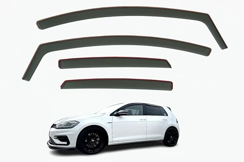 Set Of 4 Wind Deflectors Compatible with VOLKSWAGEN GOLF 7 5-door Hatchback 2013 2014 2015 2016 2017 2018 2019 2020 Models.