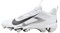 Nike Alpha Menace 4 Shark - Tacos de fútbol (FN0028-100, blanco/plateado metálico/polvo de fotón/negro), Blanco/plateado metálico/polvo de fotón/negro, 44 EU