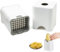 xiruiubao Coupe Frites Manuel, Decoupe Frite Rapide avec Grilles de Coupe en Acier Inoxydable, Coupe Légumes Multifonctions pour Pommes de Terre, Carottes, Concombres et Oignons (Blanc)