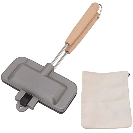 Doppelseitige Sandwich Pfanne, Camping Toaster Sandwichmaker für Gaskocher | Antihaftbeschichtet Sandwich Bratpfanne, für Panini Frühstück Herd oder den Außenbereich