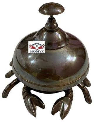 HOMYZ Campanello da tavolo, campana per ristoranti, servizio, campana antica 11,4 cm