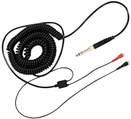 Acouto Cable de Repuesto con Resorte en Espiral para Auriculares Hd25/ 560/540/ 480/430 Auriculares Hd 25 Recambio Auriculares Hd25 Cable de Repuesto en Espiral 540 para Almohadillas
