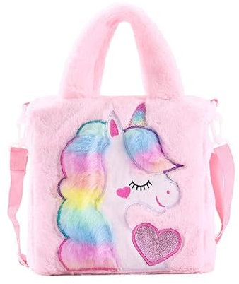 Euakee Unicornio Regalo para Niña 4-10 Años, Juguete Cumpleaños, Muñeca, Tableta, Set de Joyas, Bolsa y Colgante de Peluche (Rosa)