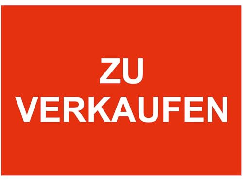 Indigos UG - Schild Zu Verkaufen - 210x148 - Hotel, Firma, Schutz, KITA, Arzt, Praxis - Sicherheit - Warnung - Aluverbundplatte 3mm, Wohnung - Hinweisschild - Warnschild