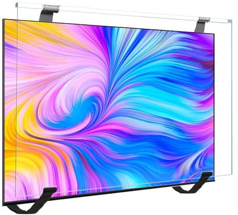 Olycism TV Screen Protector 55 Inch Ultra Clear Anti Fingerprints Reduces Impacts & Scratches Easy to Clean Acrylic Screen Protector Panel for TV Screen Monitor Screen