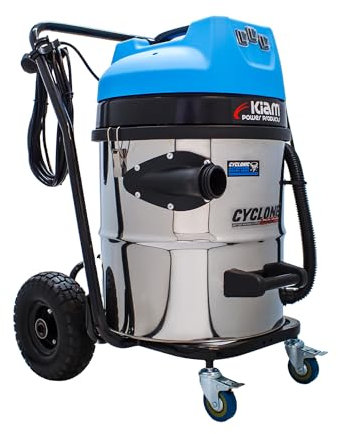 Equip2clean Cyclone Lite KV60 Gutter Vacuum Cleaner | 3600W Triple Motor | 60L Collection Tank | Side Entry Inlet & Cyclonic Filtration | Corded Wet & Dry Debris Removal System | Machine Only