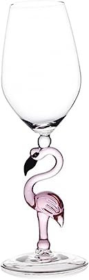 MAGICLULU Verre à Vin Flamant Rose en Verre Transparent Tige Haute pour Cocktails et Vins 250Ml Design Créatif pour Fête et Banquet pour Maison et Bar