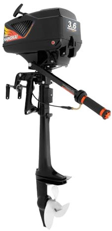 Bootsmotor 2-Takt 3.6 PS Außenbordmotor Benzin Außenborder mit CDI System, Wasserkühl Aussenborder Benzinmotor Bootsport für Fischerboot, Schlauchboot, Yachten, Kanus, Kajaks