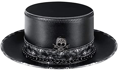 HYROOY Pest-Doktor-Hut, Leder, Steampunk-Hut, für Halloween-Kostüm, Erwachsenen-Requisiten, PU-Leder