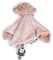 Done by Deer Doudou pour bébé - Rose - Doudou super doux et douillet avec porte-tétine - 27,5 x 27,5 cm - Doudou pour bébé - Doudou - Doudou en peluche