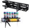 Silicone Tube Storage Holder 2 Pack, Caulking Tube and Gun, Heavy Duty Caulking Gun Storage Metal Rack Wall Mount, Caulking Tool Organizer, Holds 6 Tubes Caulking Nozzle for Van Racking Workshop Hold