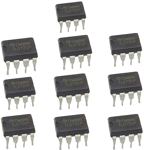 TL072 - Amplificadores operacionales de amplificador operacional dual IC Chip - DIP-8 - Bajo nivel de ruido