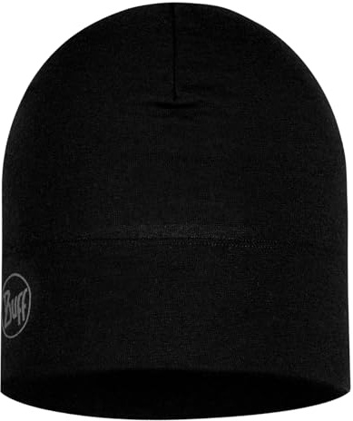 Buff Unisex Herren Damen Mütze Merino Midweight Beanie, Farbe:Schwarz, Artikel:-999 solid Black