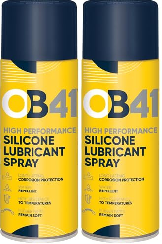OB41 High Performance Silicone Lubricant Spray - High Resistance to Temperatures - Water Resistant - Protects against corrosion and Oxidation - 400ml (Pack of 2)