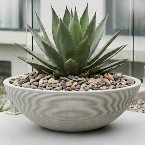 Trifibre Ascot Roto Moulded Planter 90.5cm, 145L, Marble Effect | Rotomoulded lightweight garden plant pot with 145L capacity, frost-proof and UV-resistant, Ascot design planter.