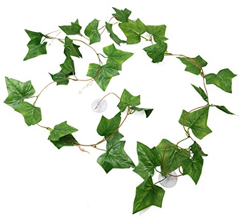 sourcing map Plastique 107 Pouces Vigne Naturelle Plante Terrarium Reptile Décor Habitat