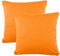 CelinaTex BeBasic Kissenbezug Doppelpack 40 x 40 cm orange Mikrofaser Dekokissen Bezug Jersey