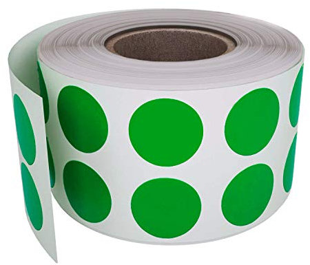 Etiketten Grün 13 mm runde Sticker – 1,3 cm Klebepunkte 1080 Stück von Royal Green