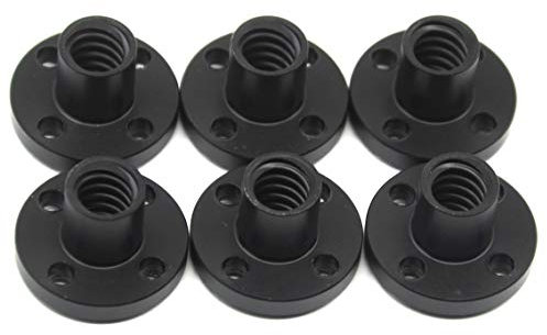 Befenybay 6PCS Durchmesser 8mm Schwarz TR8x4 Leitspindelmutter für CNC- und 3D-Druckerteile (Größe: Tr8x4)