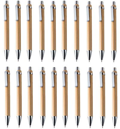 notrash2003 Kugelschreiber Sets versch. Mengen Bambus Holz Schreibgerät (100er Set)