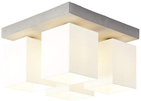 Monty Deckenleuchte 4flg beton/weiß