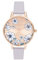 Olivia Burton Analog Quarzuhr für Damen Kollektion Groovy Blooms mit Lilas Lederarmband - OB16AN03