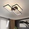 CBJKTX Deckenlampe LED Deckenleuchte Wohnzimmer Schwarze Dimmbar mit Fernbedienung Wohnzimmerlampe 63W aus Metall Modern-Design Schlafzimmerlampe für Schlafzimmer Esszimmer Arbeitszimmer Flur Büro