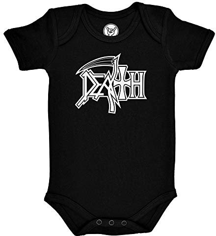 Metal Kids Death (Logo) - Baby Body, schwarz, Größe 80/86 (12-24 Monate), offizielles Band-Merch