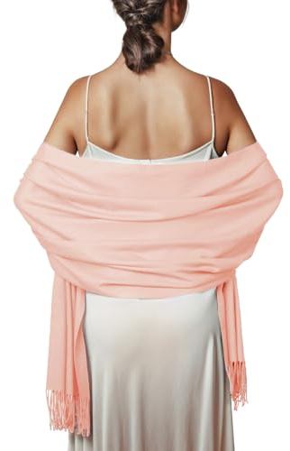 Schal Rosa Stola Damen Festlich für Abendkleid Pashmina Schals Tücher Winter