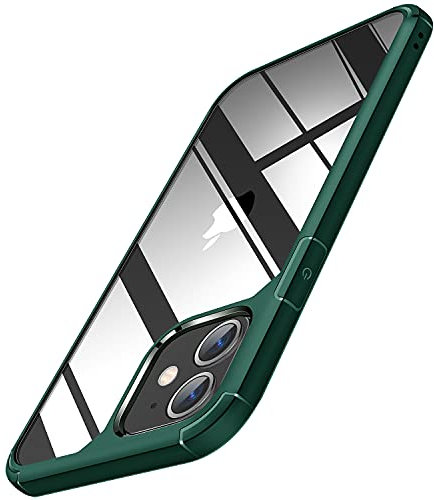 TENDLIN Kompatibel mit iPhone 11 Hülle (Vergilbungsfrei) Crystal Clear Transparent Stoßfest Handyhülle iPhone 11 6,1 Zoll Schutzhülle - Grün