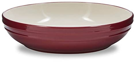 Barbary & Oak B0867012RED Foundry 4 Piece Pasta Bowls Set, Ceramic Stoneware, Bordeaux Red
