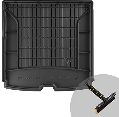 FROGUM ProLine 3D Gummimatte Exklusive Auto Kofferraummatte Kofferraumwanne für Skoda Enyaq iV ab 2020 | Bequemer Organiser | Die höchsten Kanten