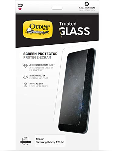 OtterBox Trusted Glass Displayschutz für Samsung Galaxy A23 5G | Gehärtetes Glas, x2 Schutz vor Brüchen, Kratzern und Stürzen