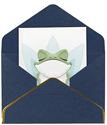 Lustige Yoga-Frosch-Grußkarten, Weihnachtskarten, Weihnachtskarten mit glattem Papier und glatter Schrift.