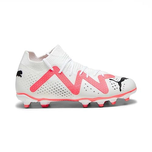 PUMA Future Match Fg/Ag Fussballschuh, White Black fire Orchid, 35 EU