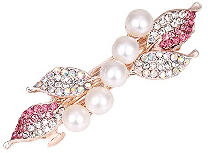 Yowablo Mini Accessoires Haarspangen Geburtstag M鋎chen Kristall Frauen Geschenk Designer Haar Mode Clip Strass Cool Haarspange Bunte Haarklammern (Rosa)